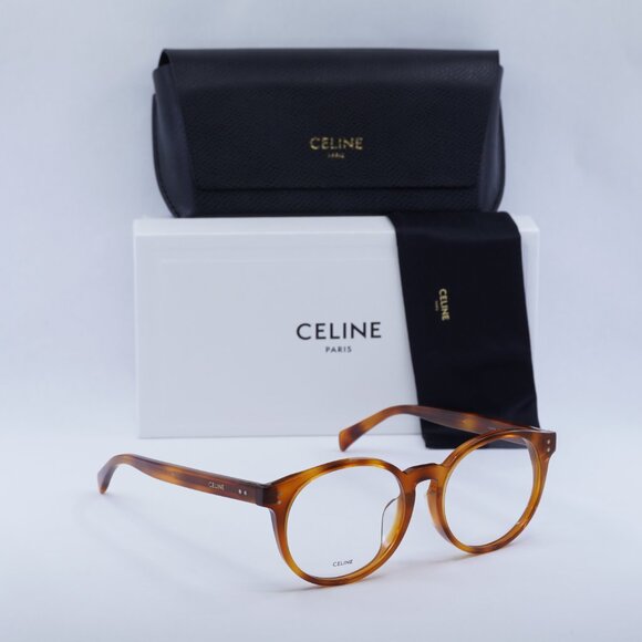 Final Price! Celine CL50031F 053 Shiny Light Havana Eyeglasses 54mm - Picture 5 of 10